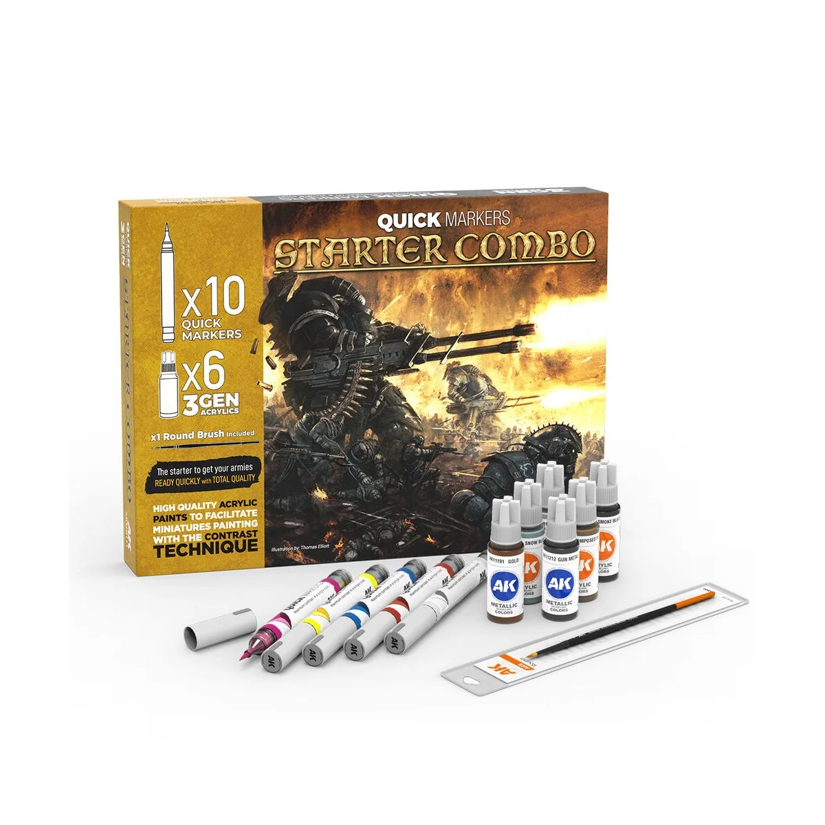 STARTER COMBO QUICK MARKERS + 3GEN SET - AK Interactive AKMQ111