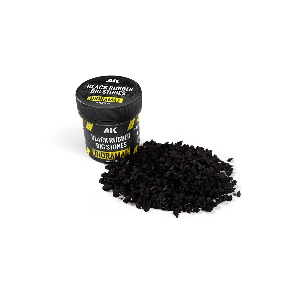 BLACK RUBBER BIG STONES 100ML - AK Interactive AK8315