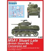 M5A1 Stuart Late (British) Conversion set for Tamiya, 1/48 - CMK 12... M5A1 Stuart Late (British) Conversion set for Tamiya, 1/48 - CMK 12...