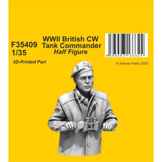 WWII British CW Tank Commander / Half Figure, 1/35 - CMK 129-F35409 WWII British CW Tank Commander / Half Figure, 1/35 - CMK 129-F35409