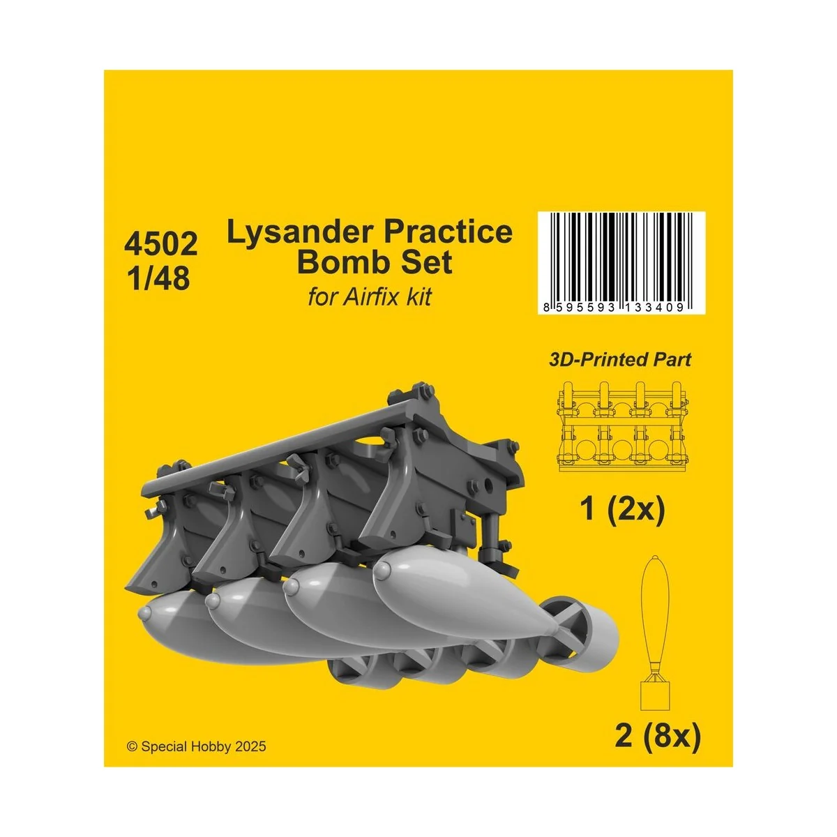 Lysander Practice Bomb Set for Airfix, 1/48 - CMK 129-4502 Lysander Practice Bomb Set for Airfix, 1/48 - CMK 129-4502