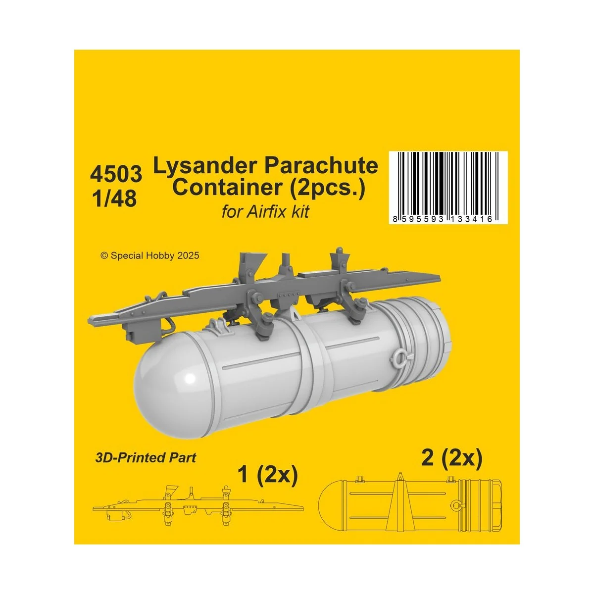 Lysander Parachute Container for Airfix, 1/48 - CMK 129-4503