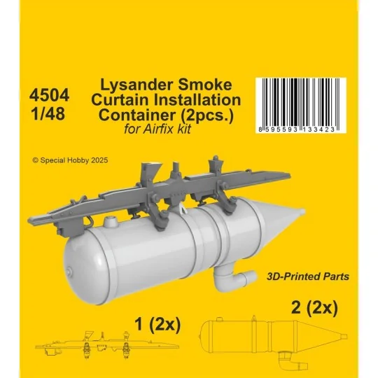 Lysander Smoke Curtain Installation Container for Airfix, 1/48 - CM... Lysander Smoke Curtain Installation Container for Airfix, 1/48 - CM...
