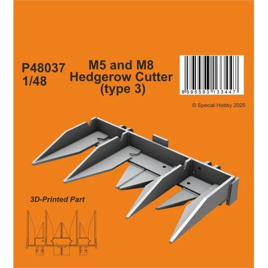 M5 and M8 Hedgerow Cutter type 3, 1/48 - CMK 129-P48037