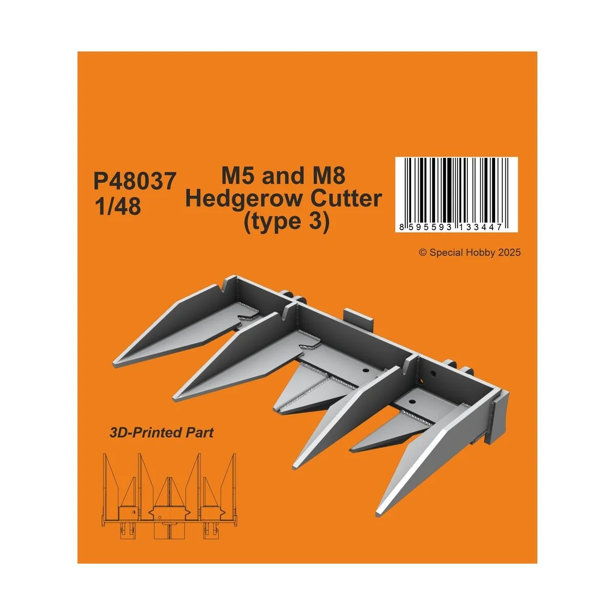 M5 and M8 Hedgerow Cutter type 3, 1/48 - CMK 129-P48037