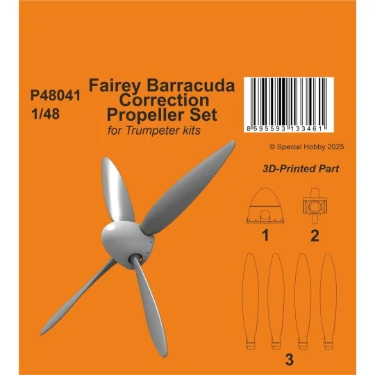 Fairey Barracuda Correction Propeller Set for Trumpeter, 1/48 - CMK... Fairey Barracuda Correction Propeller Set for Trumpeter, 1/48 - CMK...