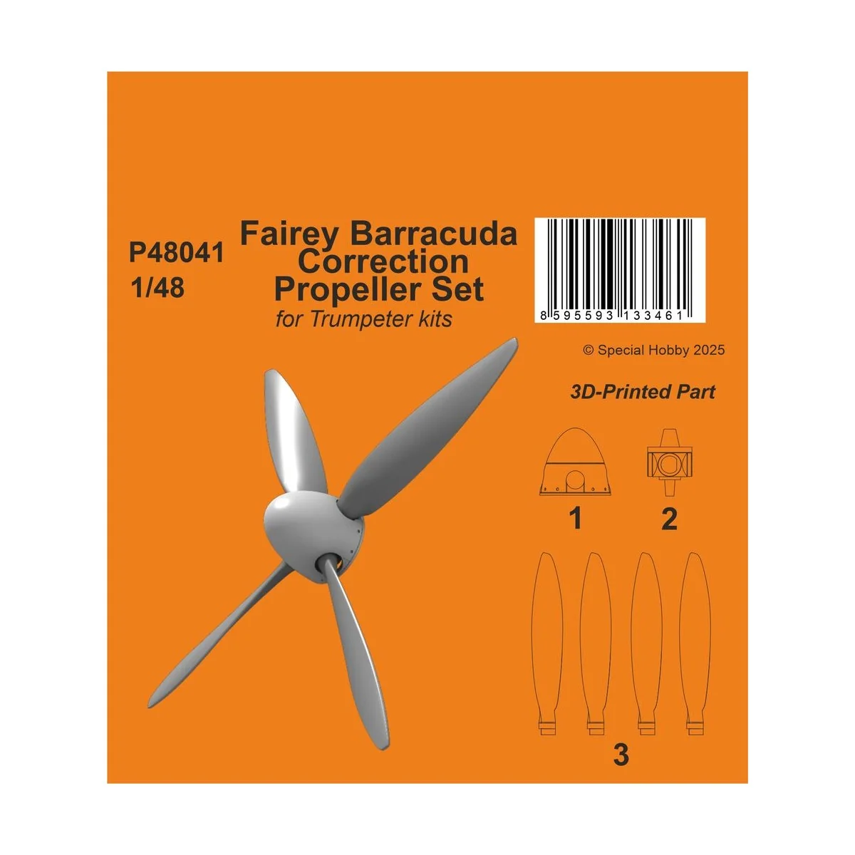 Fairey Barracuda Correction Propeller Set for Trumpeter, 1/48 - CMK... Fairey Barracuda Correction Propeller Set for Trumpeter, 1/48 - CMK...