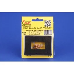 Vickers K machine gun (two - with ring/bead and reflector gun sight...