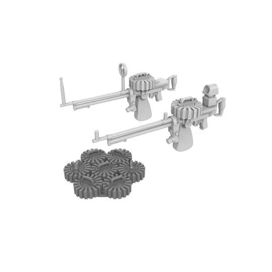 Lewis machine gun (two - with ring/bead and reflector gun sights) f... Lewis machine gun (two - with ring/bead and reflector gun sights) f...