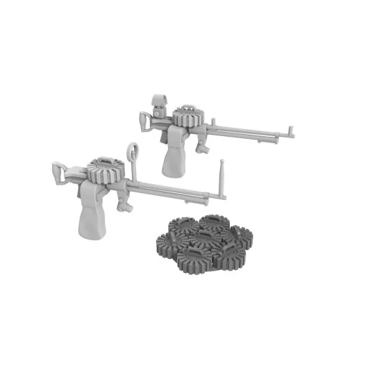 Lewis machine gun (two - with ring/bead and reflector gun sights) f... Lewis machine gun (two - with ring/bead and reflector gun sights) f...