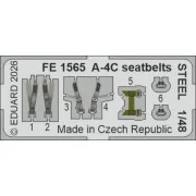 A-4C seatbelts STEEL for Hobby Boss, 1/48 - Eduard Accessories FE1565