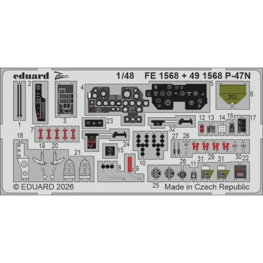 P-47N for Miniart, 1/48 - Eduard Accessories FE1568