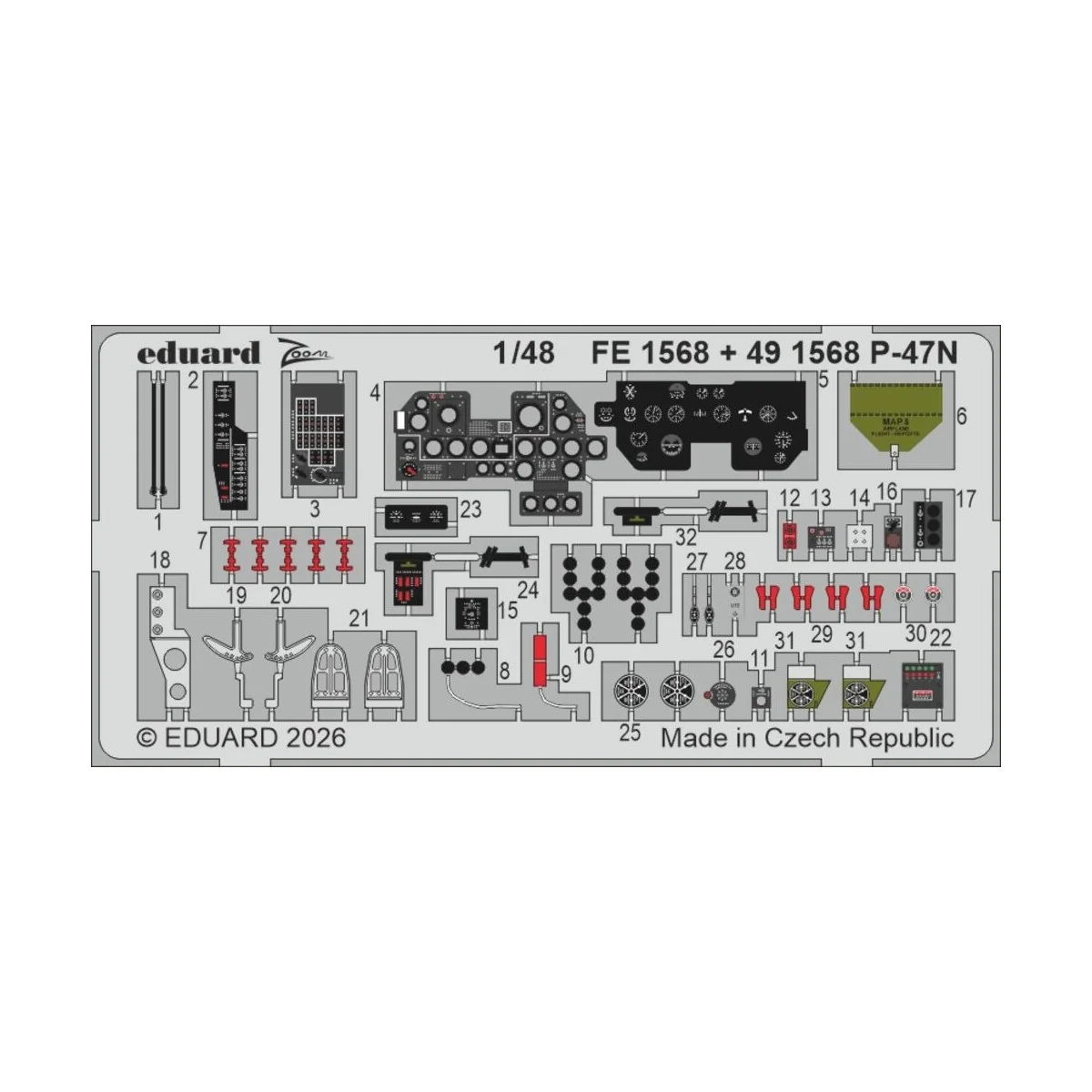 P-47N for Miniart, 1/48 - Eduard Accessories FE1568
