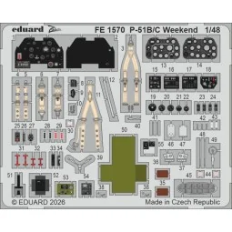 P-51B/C Weekend for Eduard, 1/48 - Eduard Accessories FE1570