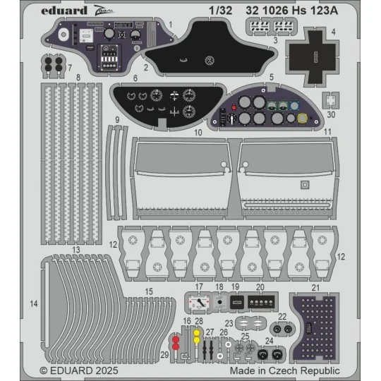 Hs 123A for ICM, 1/32 - Eduard Accessories BIG33170 Hs 123A for ICM, 1/32 - Eduard Accessories BIG33170