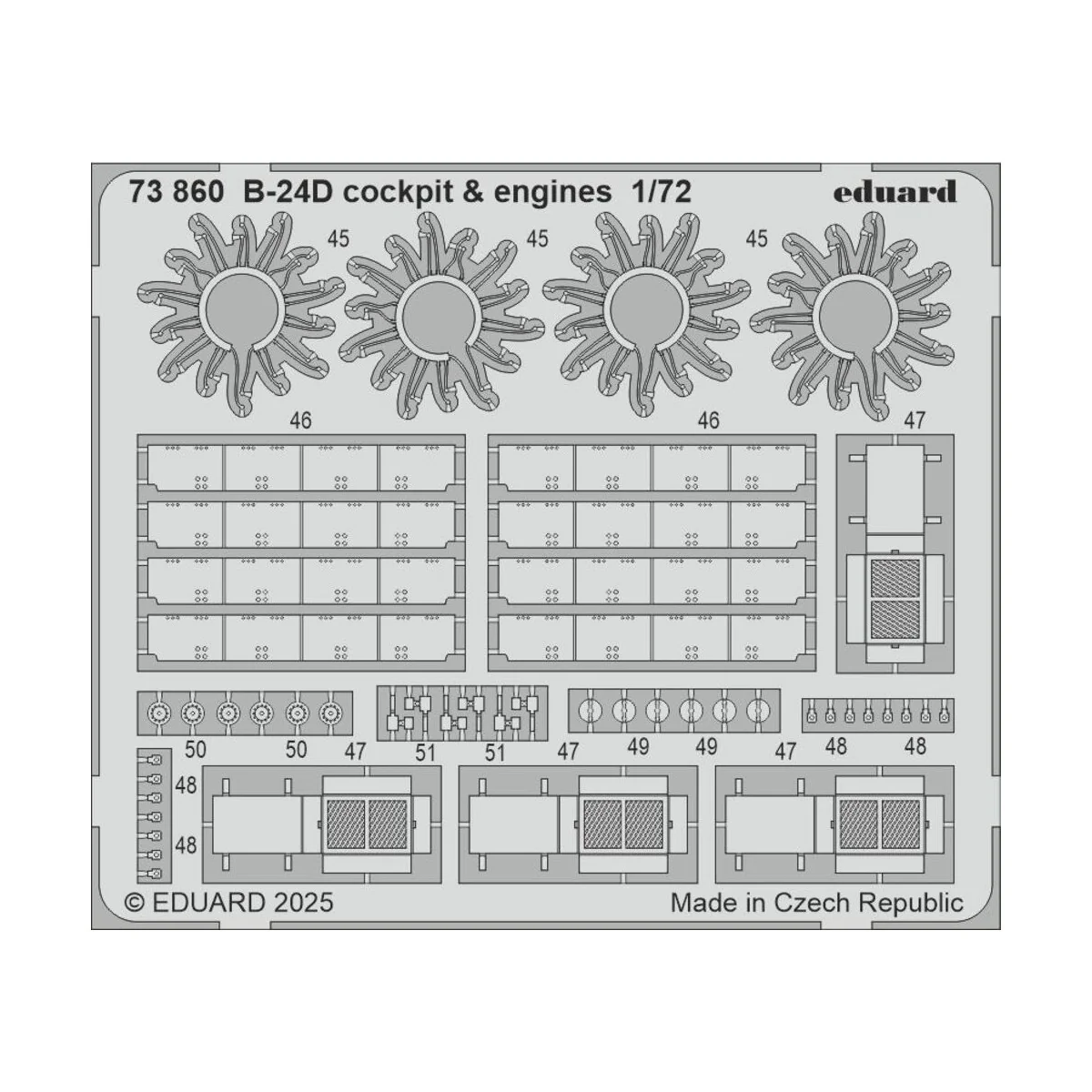 B-24D part I for Airfix, 1/72 - Eduard Accessories BIG72189 B-24D part I for Airfix, 1/72 - Eduard Accessories BIG72189