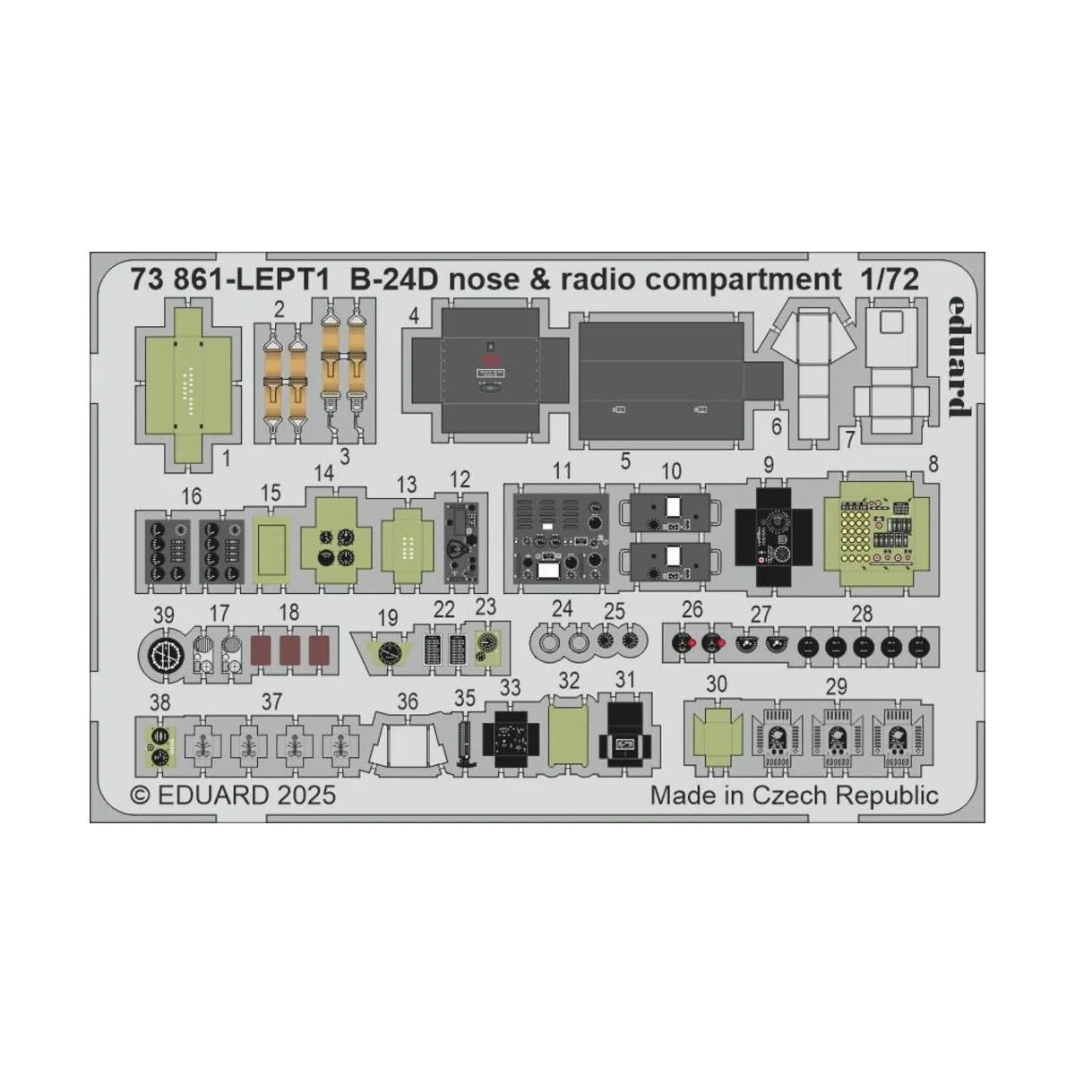 B-24D part I for Airfix, 1/72 - Eduard Accessories BIG72189 B-24D part I for Airfix, 1/72 - Eduard Accessories BIG72189
