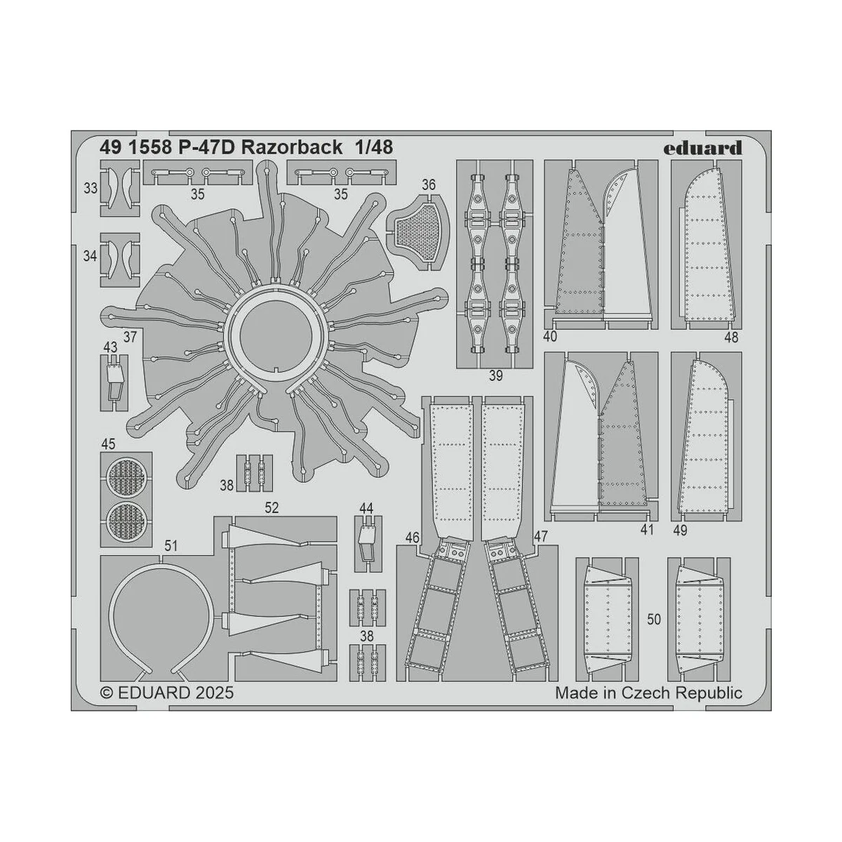 P-47D Razorback for Miniart, 1/48 - Eduard Accessories BIG49468