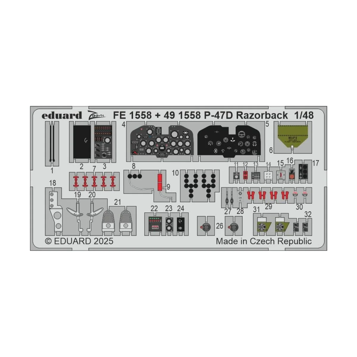 P-47D Razorback for Miniart, 1/48 - Eduard Accessories BIG49468
