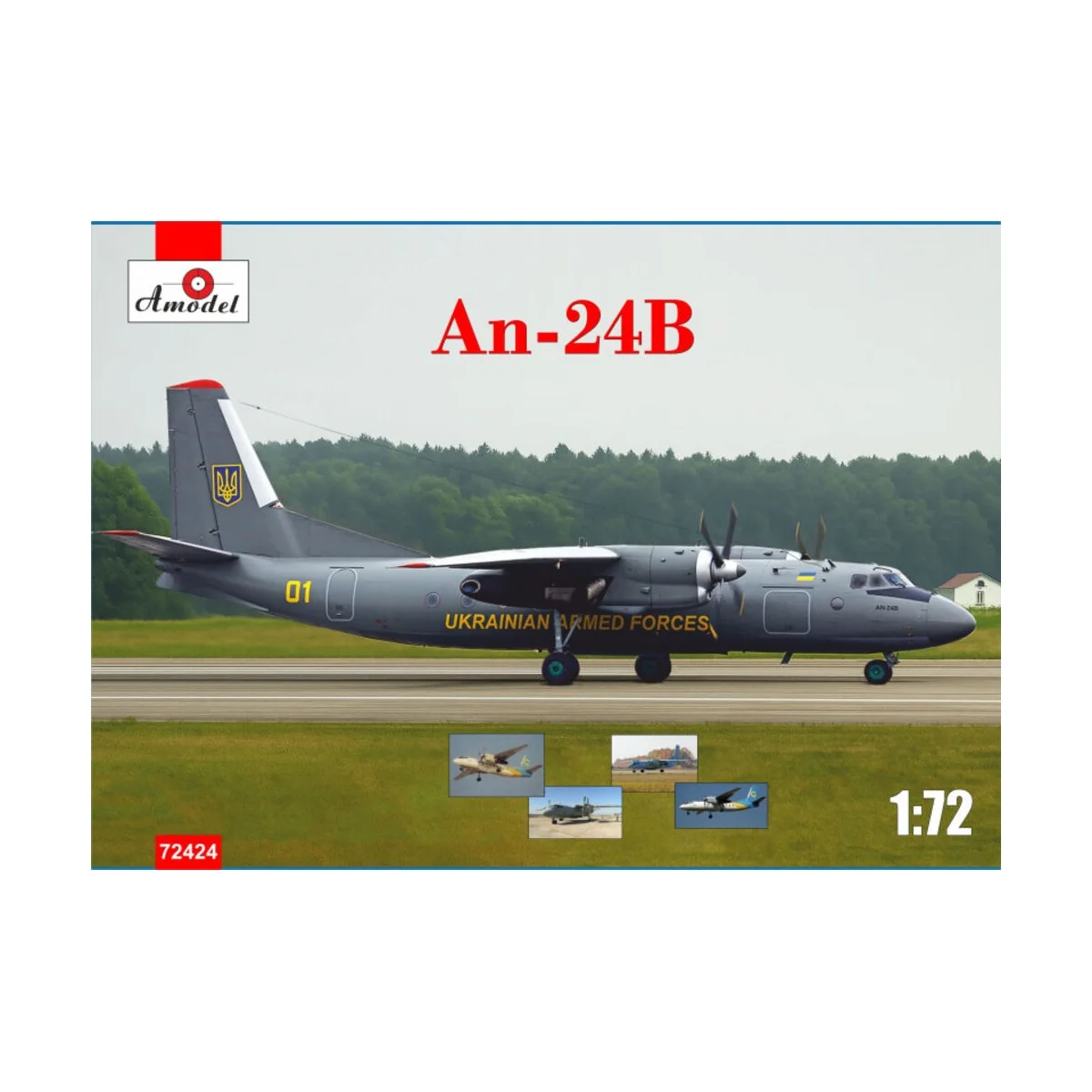 Antonov An-24B Ukrainian Air Forces, 1/72 - Amodel AMO72424 Antonov An-24B Ukrainian Air Forces, 1/72 - Amodel AMO72424