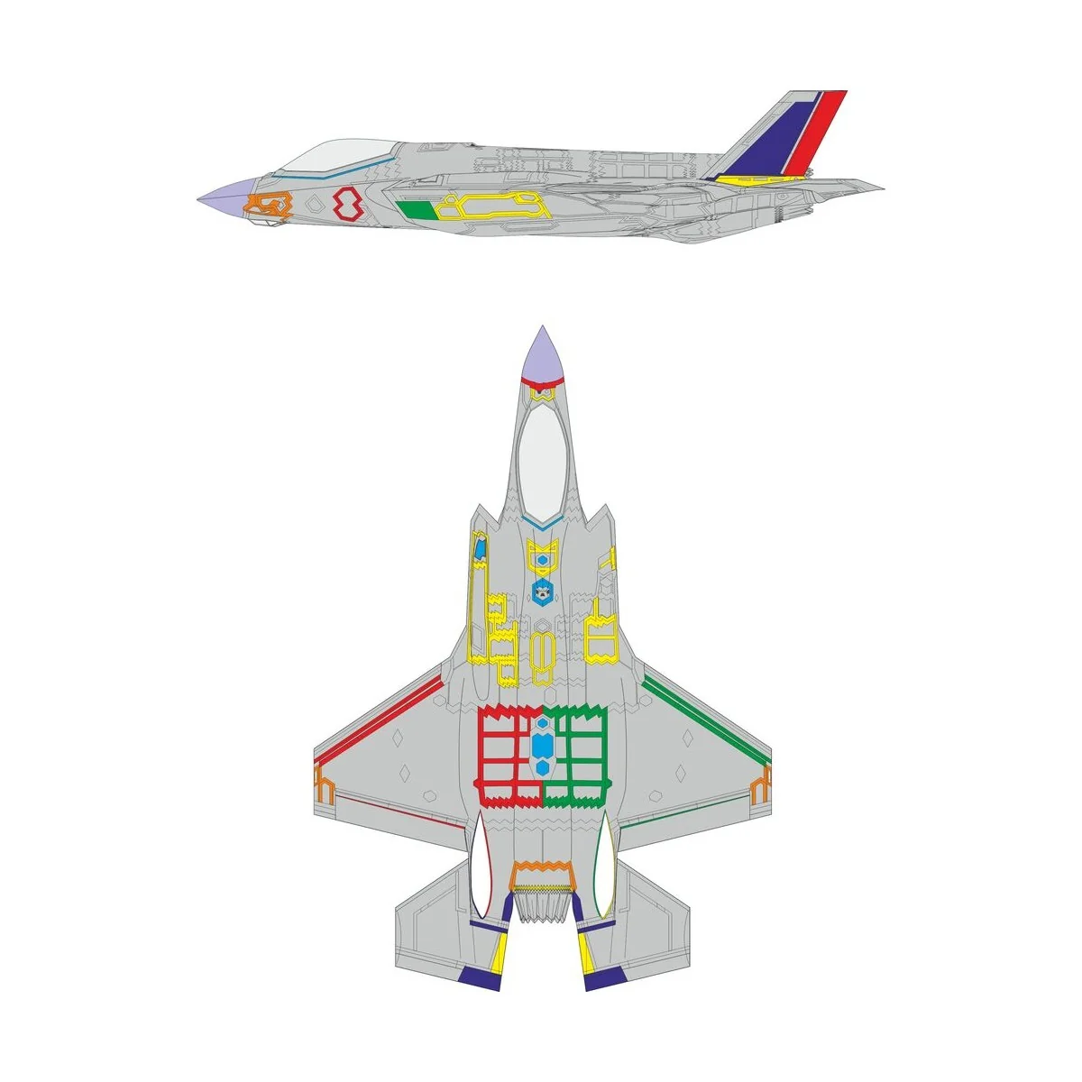 F-35A RAM coating early for Italeri, 1/48 - Eduard Accessories EX1156 F-35A RAM coating early for Italeri, 1/48 - Eduard Accessories EX1156