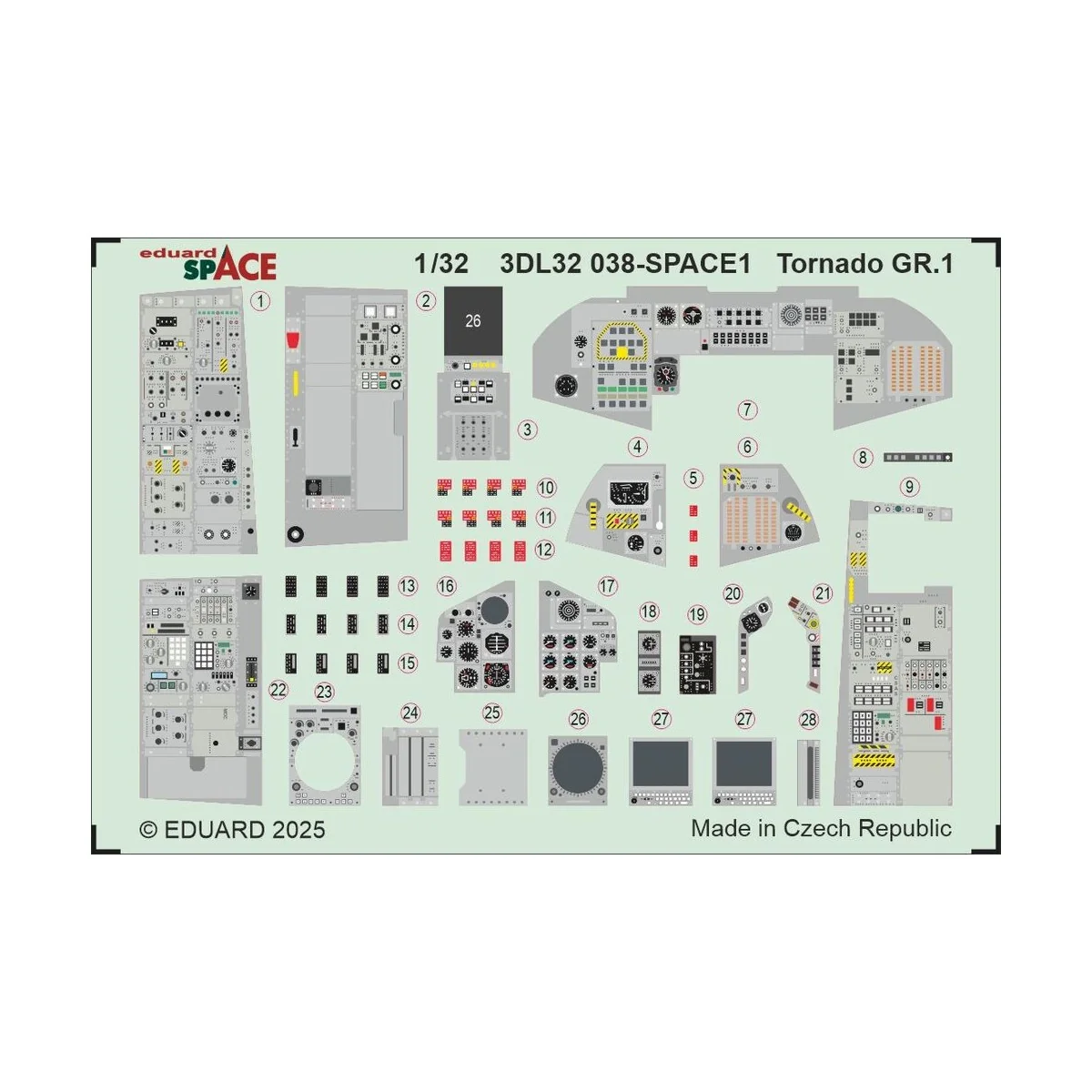 Tornado GR.1 SPACE for Italeri - Eduard Accessories 3DL32038