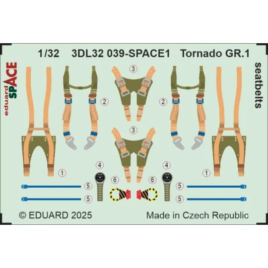 Tornado GR.1 seatbelts SPACE for Italeri, 1/32 - Eduard Accessories... Tornado GR.1 seatbelts SPACE for Italeri, 1/32 - Eduard Accessories...