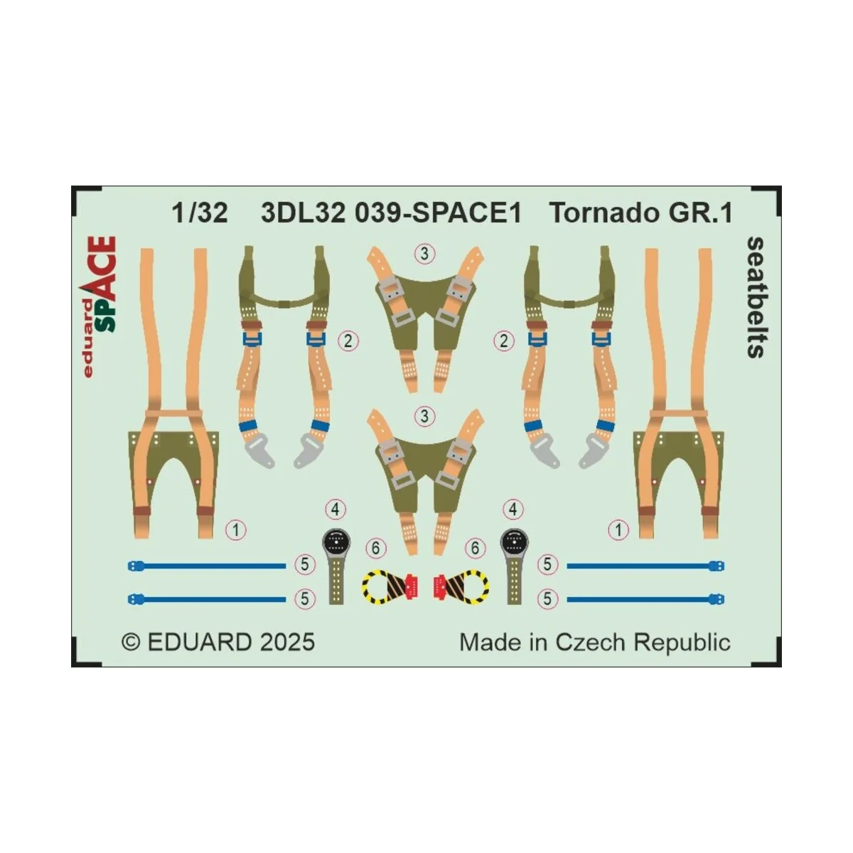 Tornado GR.1 seatbelts SPACE for Italeri, 1/32 - Eduard Accessories... Tornado GR.1 seatbelts SPACE for Italeri, 1/32 - Eduard Accessories...