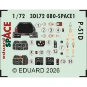 P-51D SPACE for Arma Hobby, 1/72 - Eduard Accessories 3DL72080