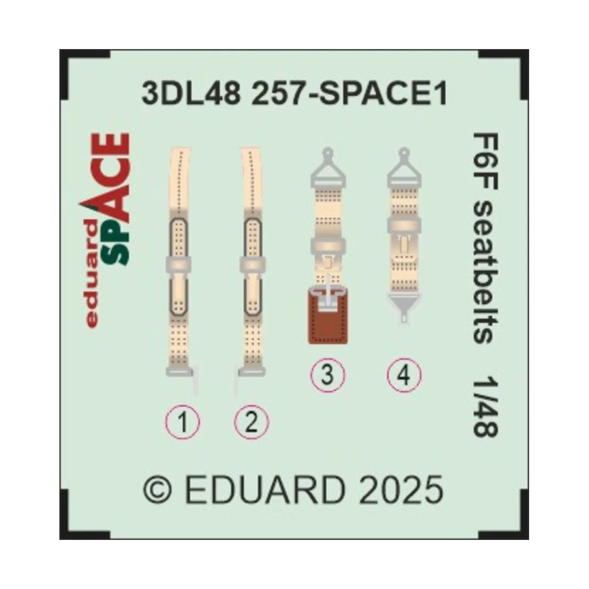 F6F seatbelts SPACE - Eduard Accessories 3DL48257