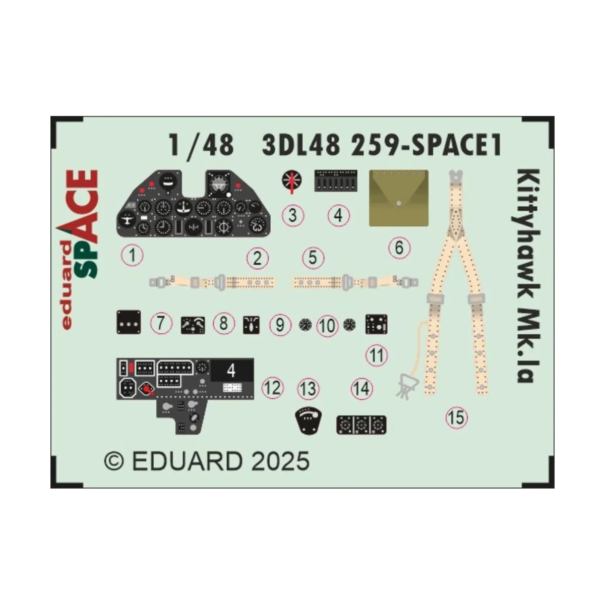 Kittyhawk Mk.Ia SPACE for Eduard - Eduard Accessories 3DL48259