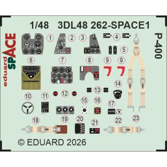 P-400 SPACE for Arma Hobby, 1/48 - Eduard Accessories 3DL48262