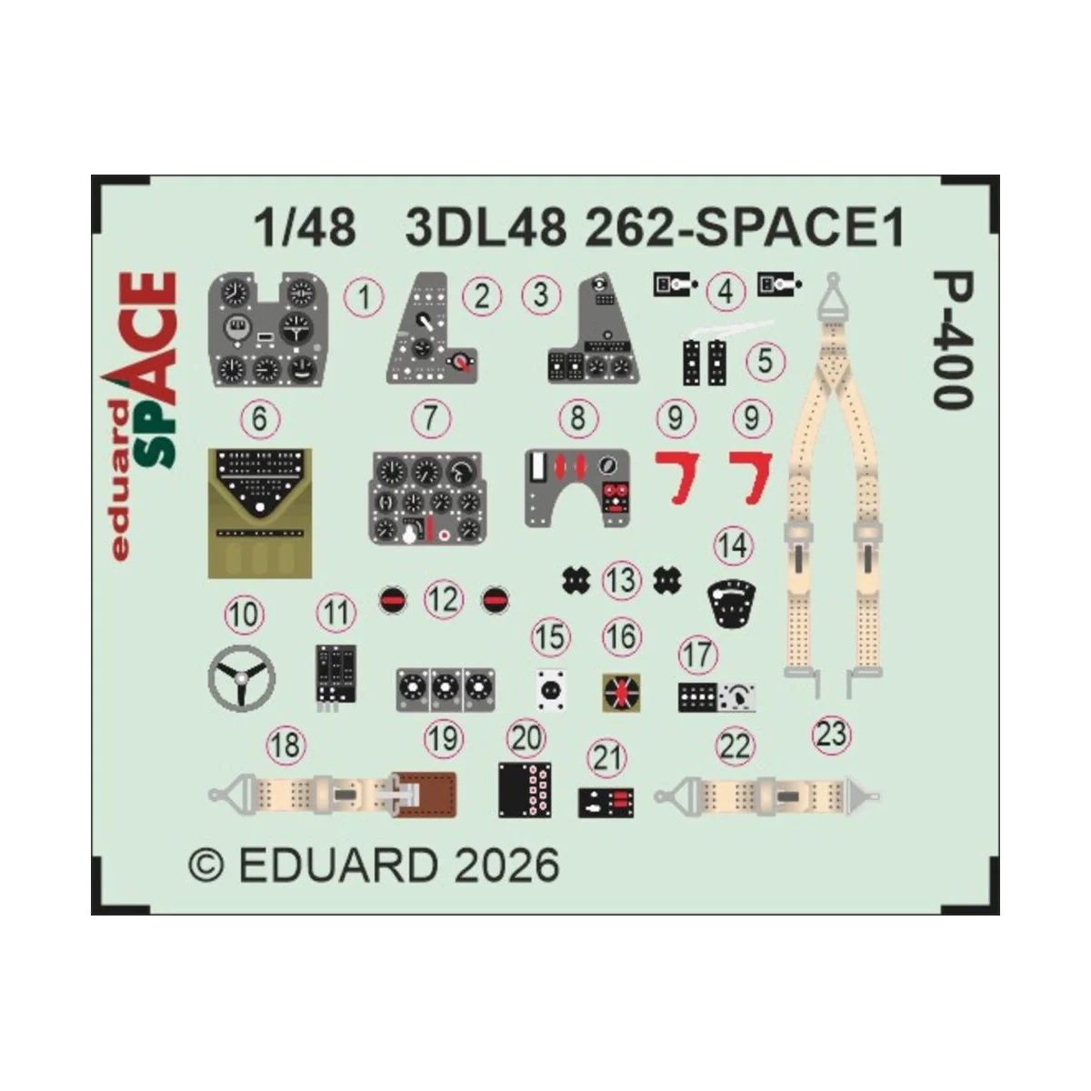 P-400 SPACE for Arma Hobby, 1/48 - Eduard Accessories 3DL48262