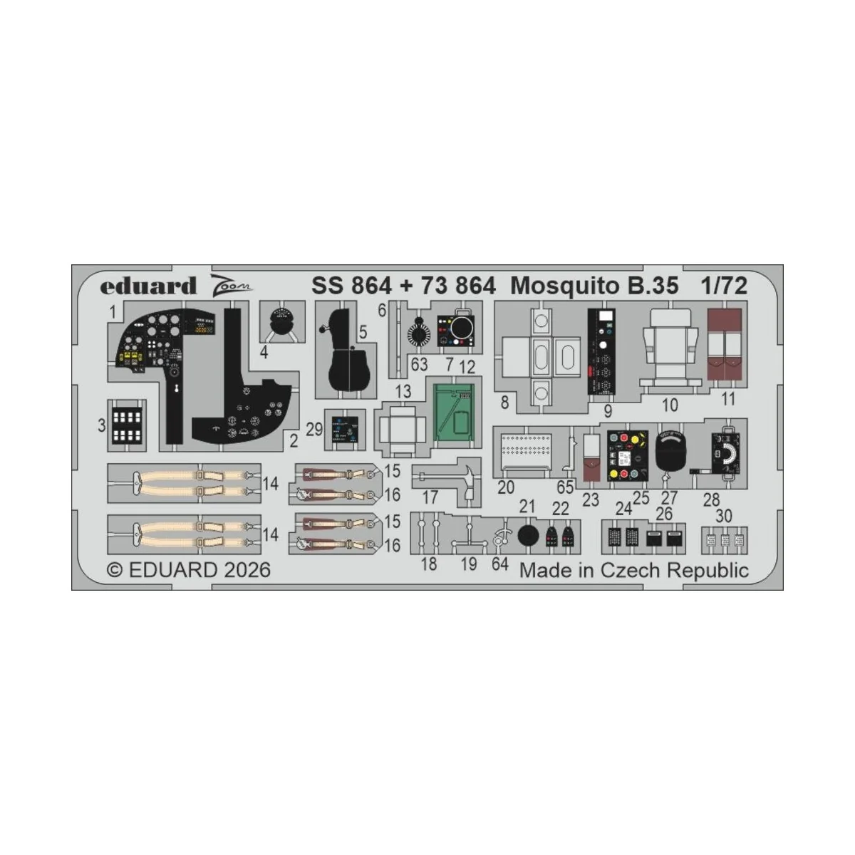 Mosquito B.35 for Airfix, 1/72 - Eduard Accessories SS864
