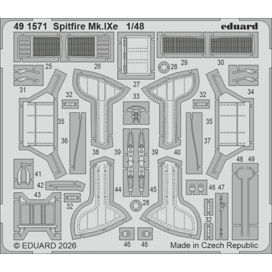 Spitfire Mk.Ixe for Airfix, 1/48 - Eduard Accessories 491571