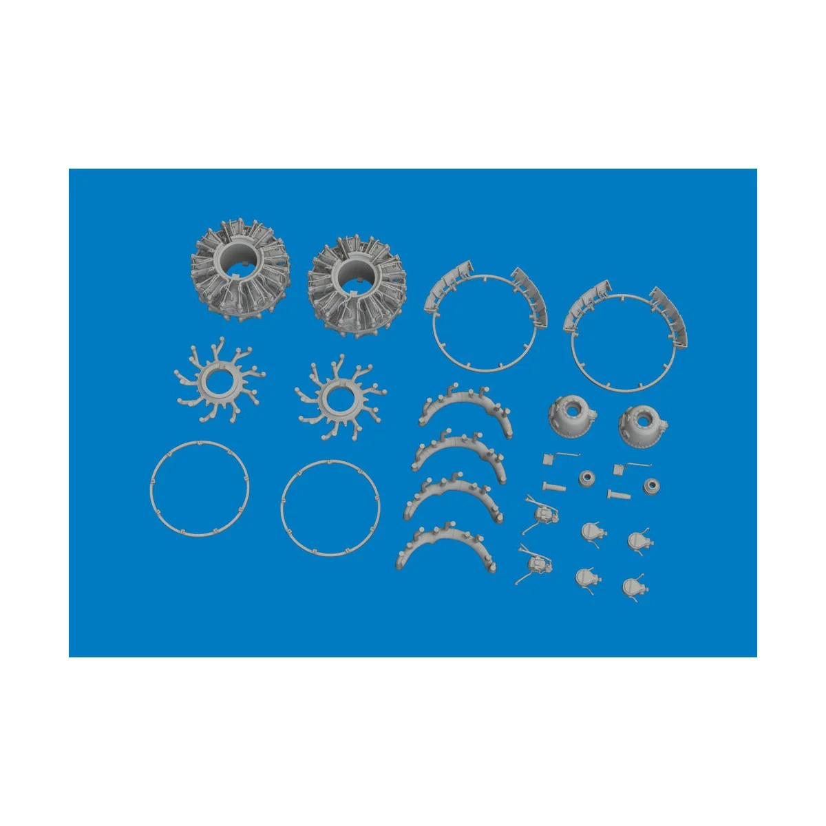 B-26B/C engines PRINT for ICM, 1/48 - Eduard Accessories 6481013