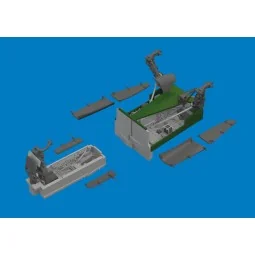 Jaguar wheel bays & undercarriage legs PRINT for Airfix, 1/48 - Edu...