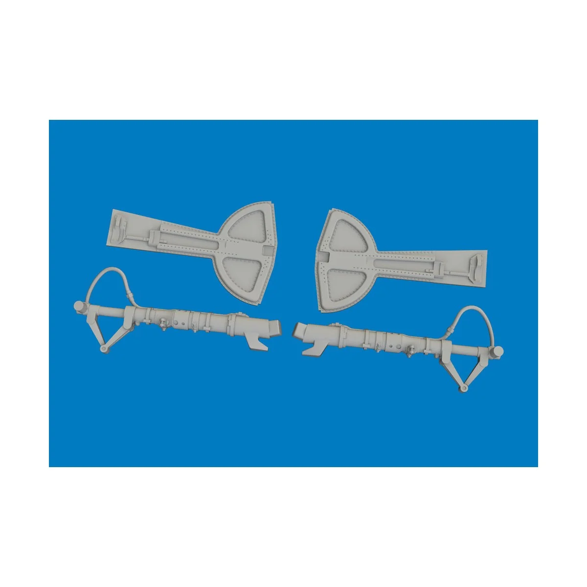 Bf 109G undercarriage legs PRINT for Eduard, 1/48 - Eduard Accessor...