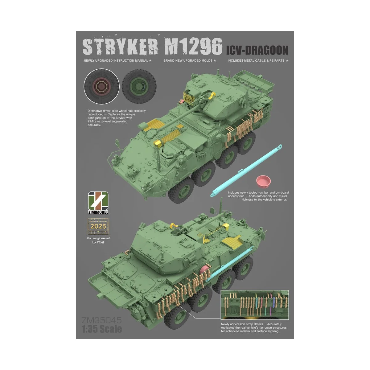 Stryker M1296 ICV-Dragoon, 1/35 - Zimi Model ZM35045 Stryker M1296 ICV-Dragoon, 1/35 - Zimi Model ZM35045