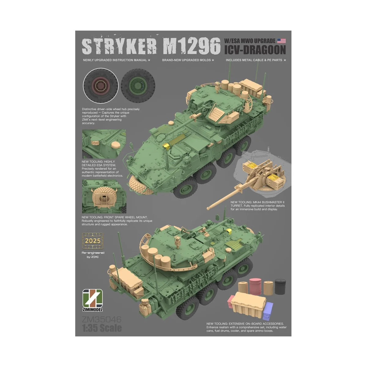 Stryker M1296 ICV-Dragoon with ESA MWO Upgrade, 1/35 - Zimi Model Z...