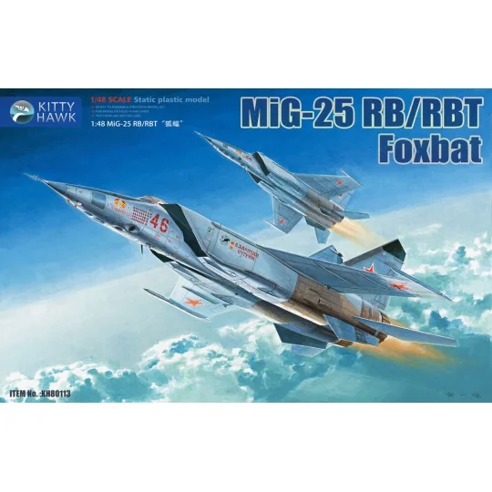 MIG-25 RB/RBT Foxbat, 1/48 - Kitty Hawk KH80113 MIG-25 RB/RBT Foxbat, 1/48 - Kitty Hawk KH80113