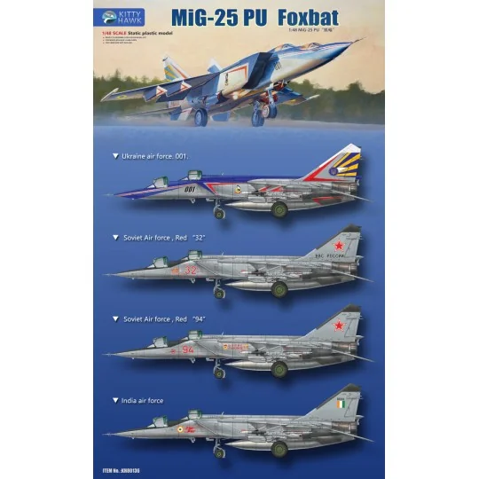 MIG-25 PU Foxbat, 1/48 - Kitty Hawk KH80136