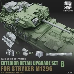 3D- Printed EXTERIOR DETAIL UPGRADE SET B for STRYKER M1296, 1/35 -...