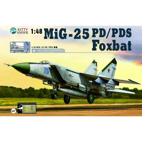 MIG-25 PD/PDS Foxbat, 1/48 - Kitty Hawk KH80119 MIG-25 PD/PDS Foxbat, 1/48 - Kitty Hawk KH80119