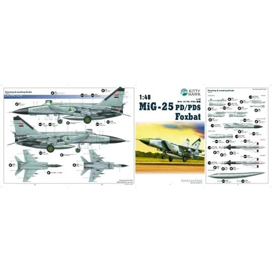 MIG-25 PD/PDS Foxbat, 1/48 - Kitty Hawk KH80119 MIG-25 PD/PDS Foxbat, 1/48 - Kitty Hawk KH80119