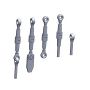 Rigging Turnbuckles - 4 types, 1/32 - Art Scale Kit 200-A32006 Rigging Turnbuckles - 4 types, 1/32 - Art Scale Kit 200-A32006
