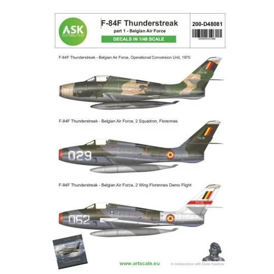 F-84F Thunderstreak part 1 - Belgian Air Force, 1/48 - Art Scale Ki...