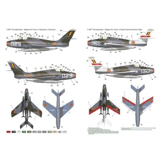 F-84F Thunderstreak part 1 - Belgian Air Force, 1/48 - Art Scale Ki...