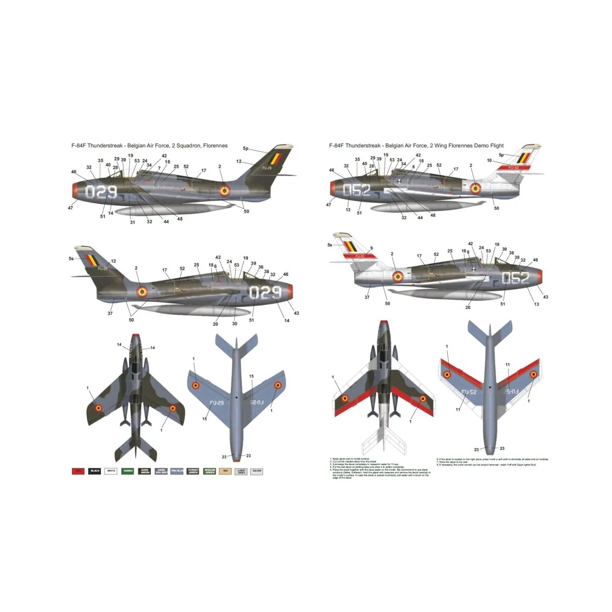F-84F Thunderstreak part 1 - Belgian Air Force, 1/48 - Art Scale Ki...