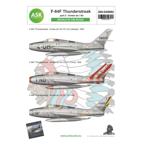 F-84F Thunderstreak part 2 - Armée de l´Air, 1/48 - Art Scale Kit 2...